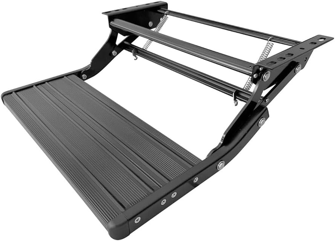 Camper Trailer Caravan Step Aluminium Pull Out Folding Caravan Step Motorhome RV Parts Accessories Step Load Bearing 200Kg-Black image number 6