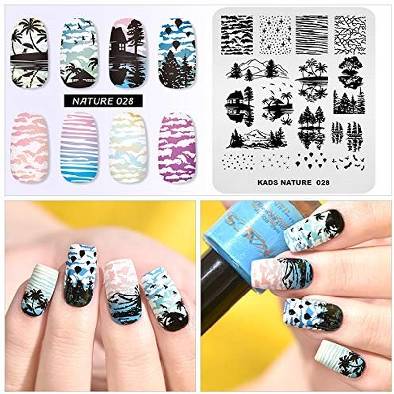 Alexnailart Nail Image Stamp Stencil Nature Theme Stamping Plate Manicure Printing Tool image number 5