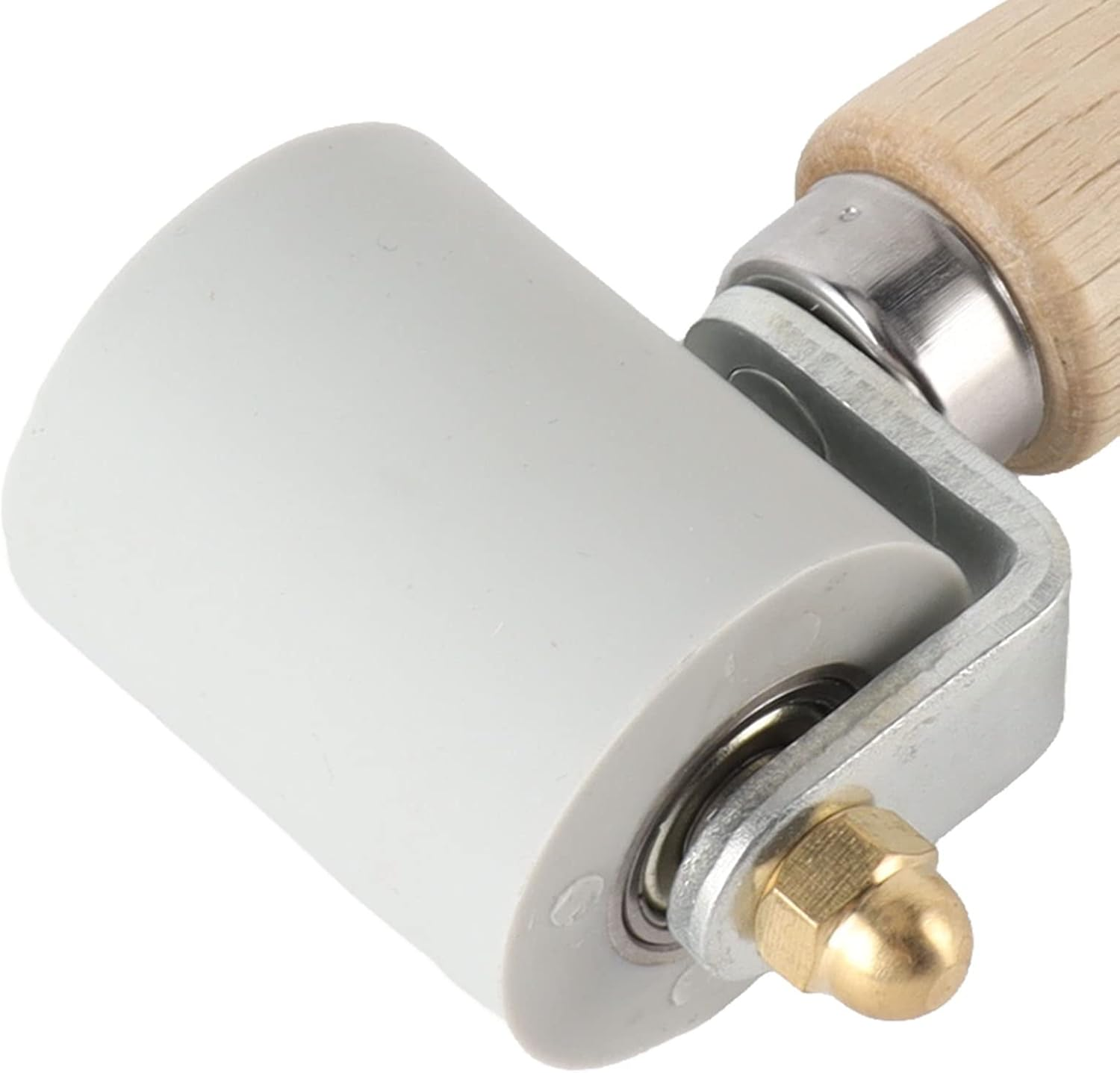 Seam Roller, Silicone Seam Tester with Bearing Design, Ergonomic Handle, Detachable Structure, Silicone Seam Roller for PVC Roofing Tape, Smoothing Seam Roller Tool (Gray Width image number 1