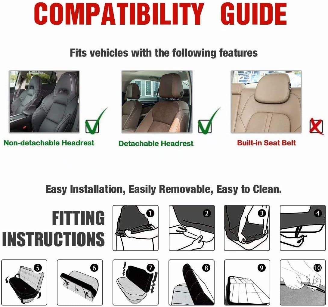 AFPANQZ 11Pack Sea Turtles Car Accessories Set Car Seat Covers Full Set with Steering Wheel Cover/Car Coaster/Handbrake Gear Shift Knob Covers/Seat Belt Shoulder Pads Auto Decoration Women Men image number 1