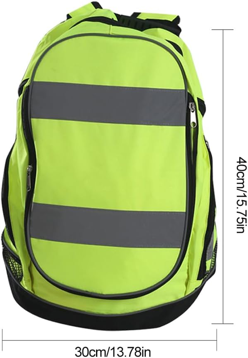 Night Reflective Riding Highly Resistant Safety Backpack &ndash; High Visibility Rucksack, LED Light Bag | Reflectives Cycling Backpacks for Commuting, Hiking, School, Travel, Sports, Waterproof image number 2