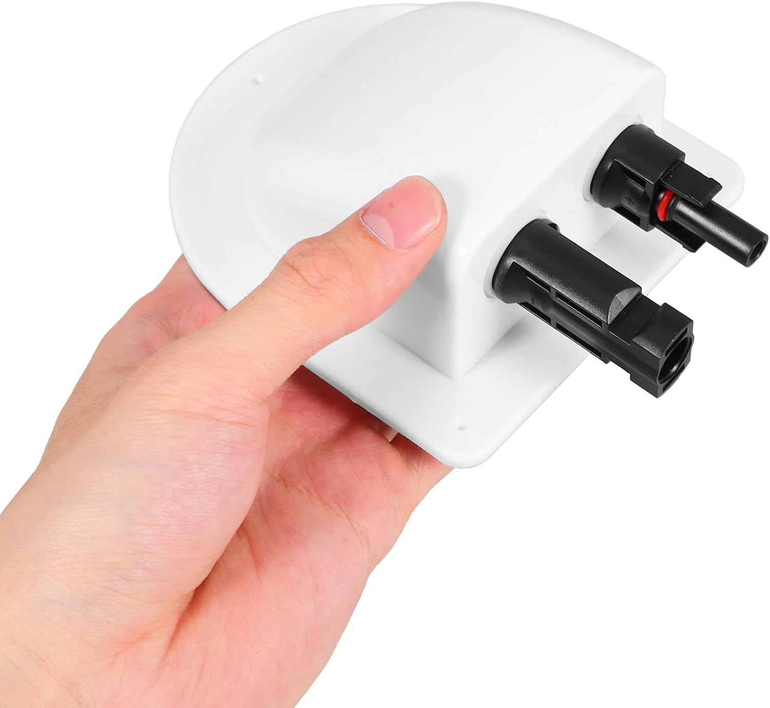 Alipis Solar Double Cable Entry Box Connector for Rv Yacht Boat Roof Easy Installation No Drilling Required Versatile Use for and Holiday Homes
