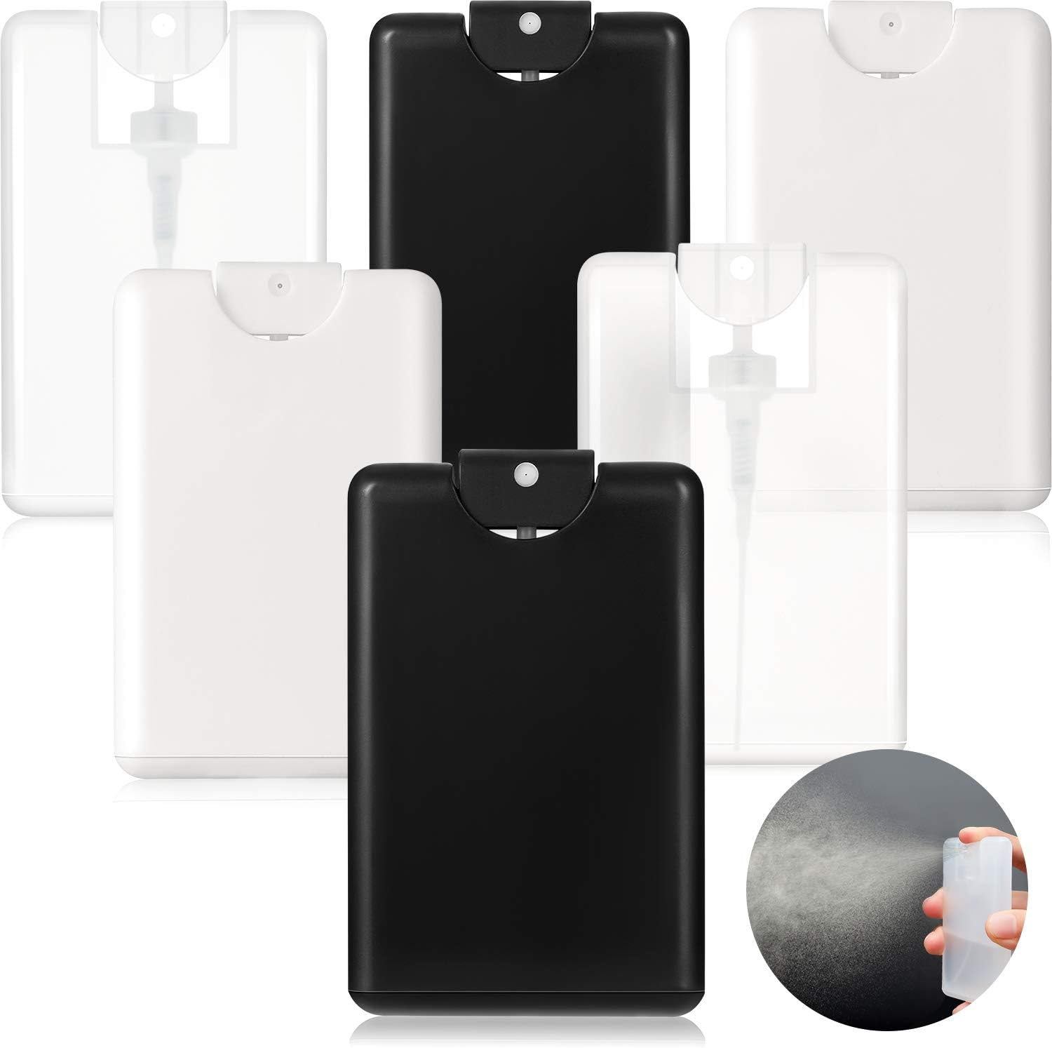 6 Pcs 20 Ml/ 0.67 Oz Refillable Perfume Flat Spray Bottles Card Type Fine Mist Plastic Bottle Portable Small Moisturizing Container for Perfume Sanitizer Hand Sprays Liquid image number 5