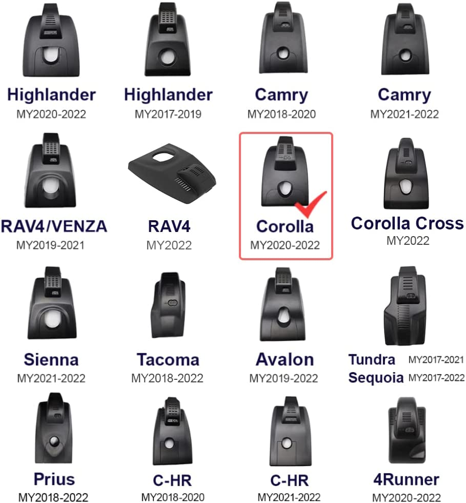 Fitcamx 4K Dash Cam Suitable for Toyota Corolla LE L XLE XSE SE 2020 2021 2022 Hybrid & Hatchback 2019-2022 (E210/Gen12), Integrated OEM Style, 2160P UHD Video Wifi, G-Sensor, Plug & Play, 64GB Card image number 6