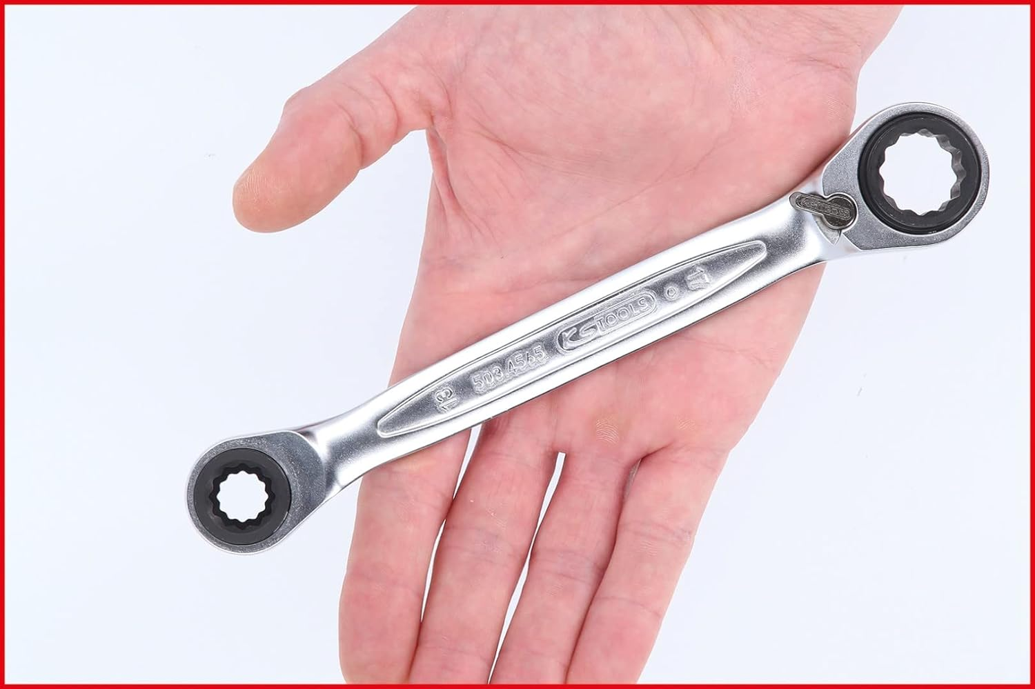KS Tools 503.4565 4-In-1 Gearplus Reversible Double Ratchet Ring Spanner, 10 X 13 X 17 X 19 Mm