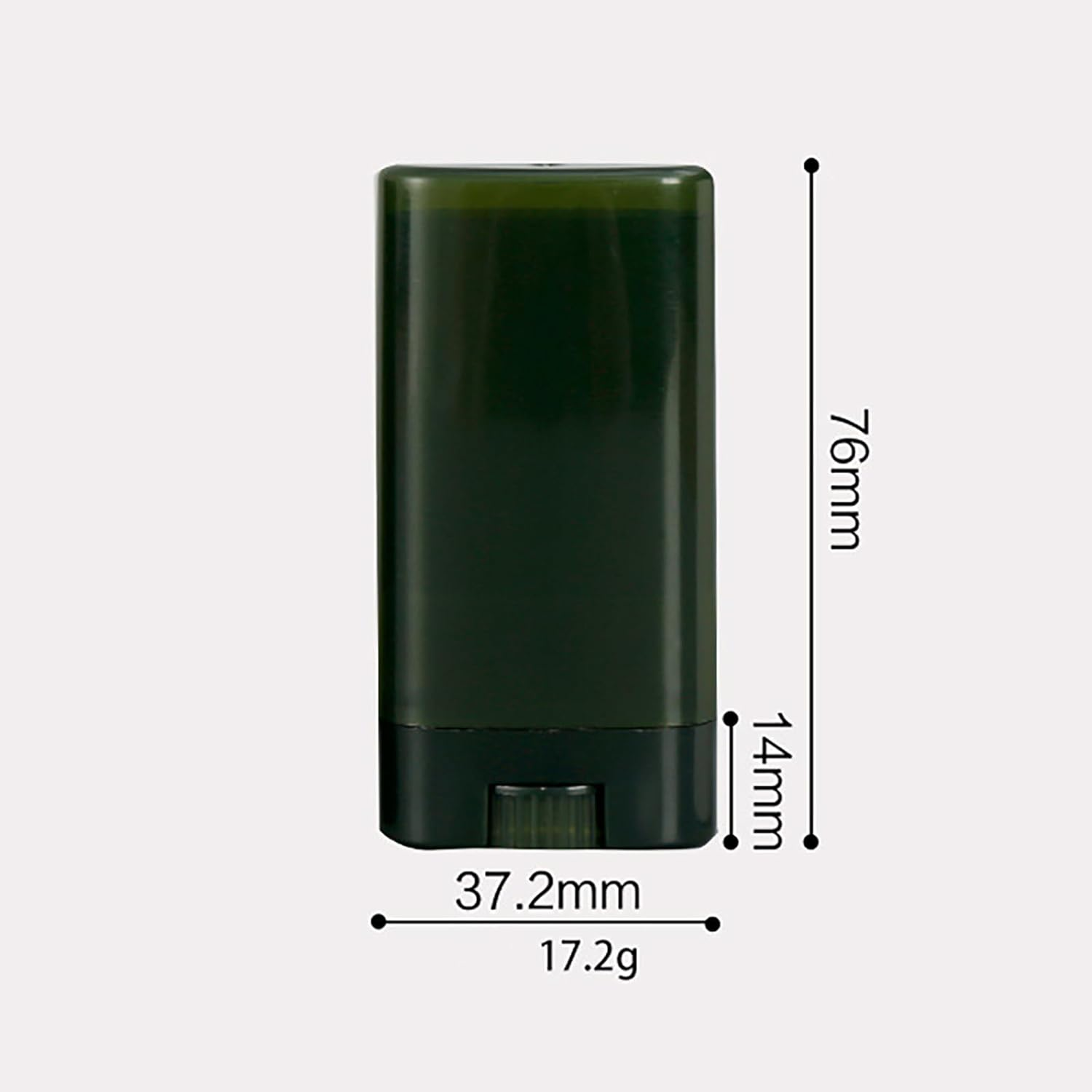 3PCS 15 Gram Deodorant Containers Oval Lip Balm Tubes Lipstick Twist up Refillable Deodorant Tube Stick Lotion Bar Translucent Tawny image number 6