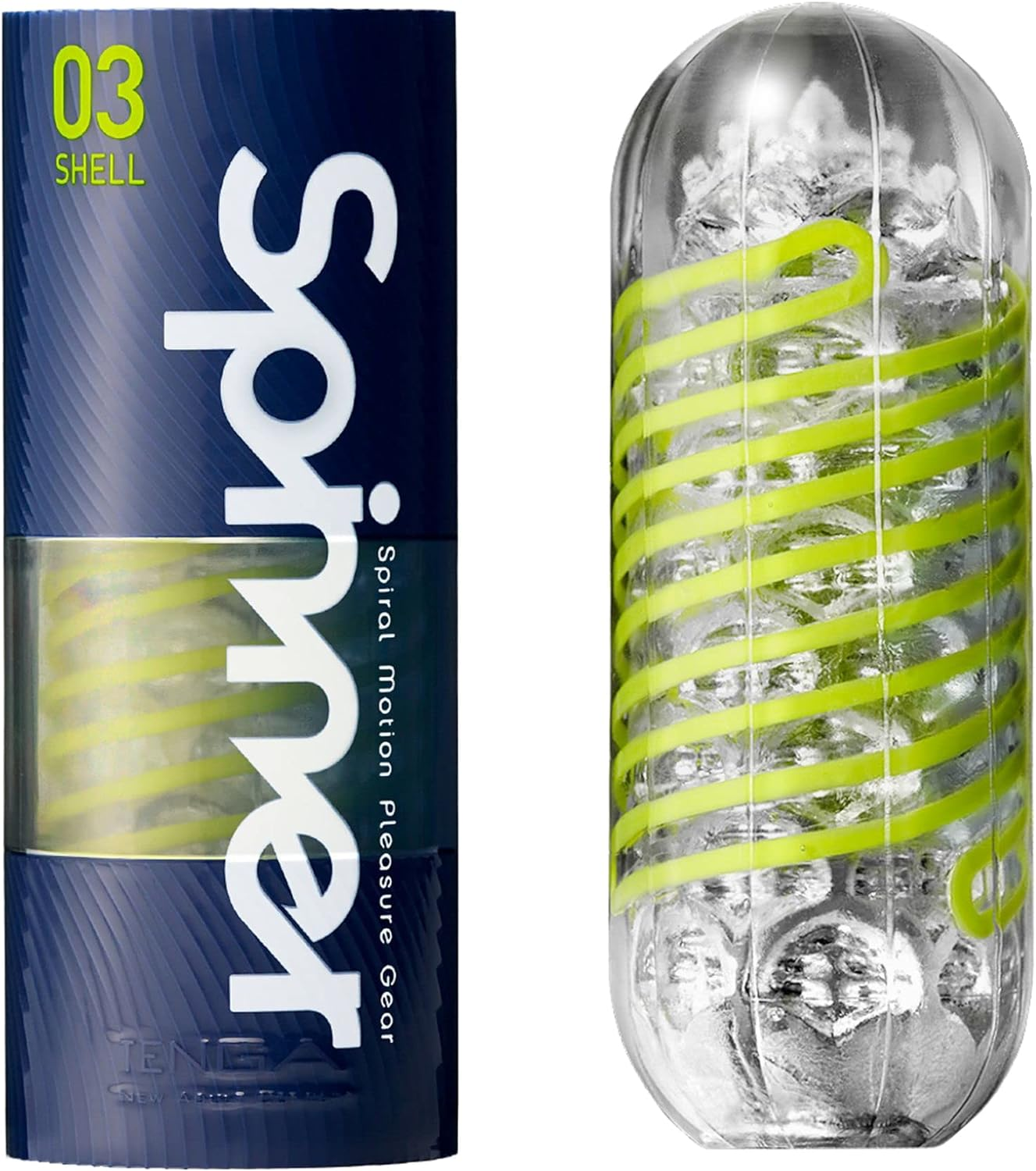 TENGA Spinner Cup Men Masturbator, Reusable Spiral Motion and Intimate Pleasure Device Male Masturber, SPN-003 SHELL