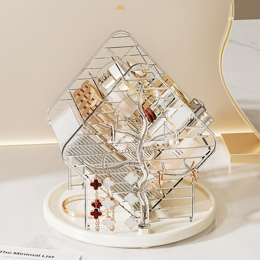 Ranqisys Bamboo Mug & Cup Holder Rack with 6 Hooks &ndash; Multifunctional Countertop Coffee & Tea Cup Storage Stand, Space-Saving Kitchen Organizer for Cups, Dishes & Spices image number 1