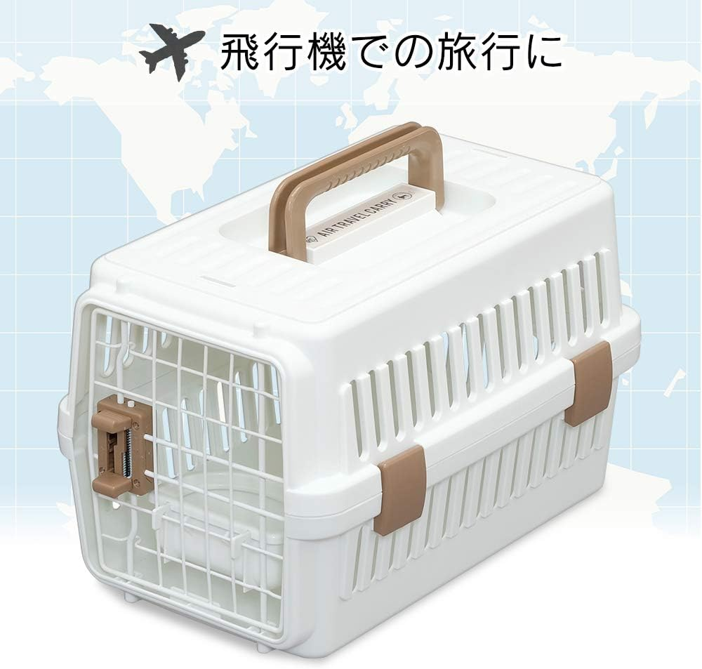 Iris Ohyama Pet Carrier for Ultra-Small Dogs and Cats, White, Width 11.4 X Depth 18.1 X Height 11.2 Inches (29 X 46 X 28.5 Cm) image number 4