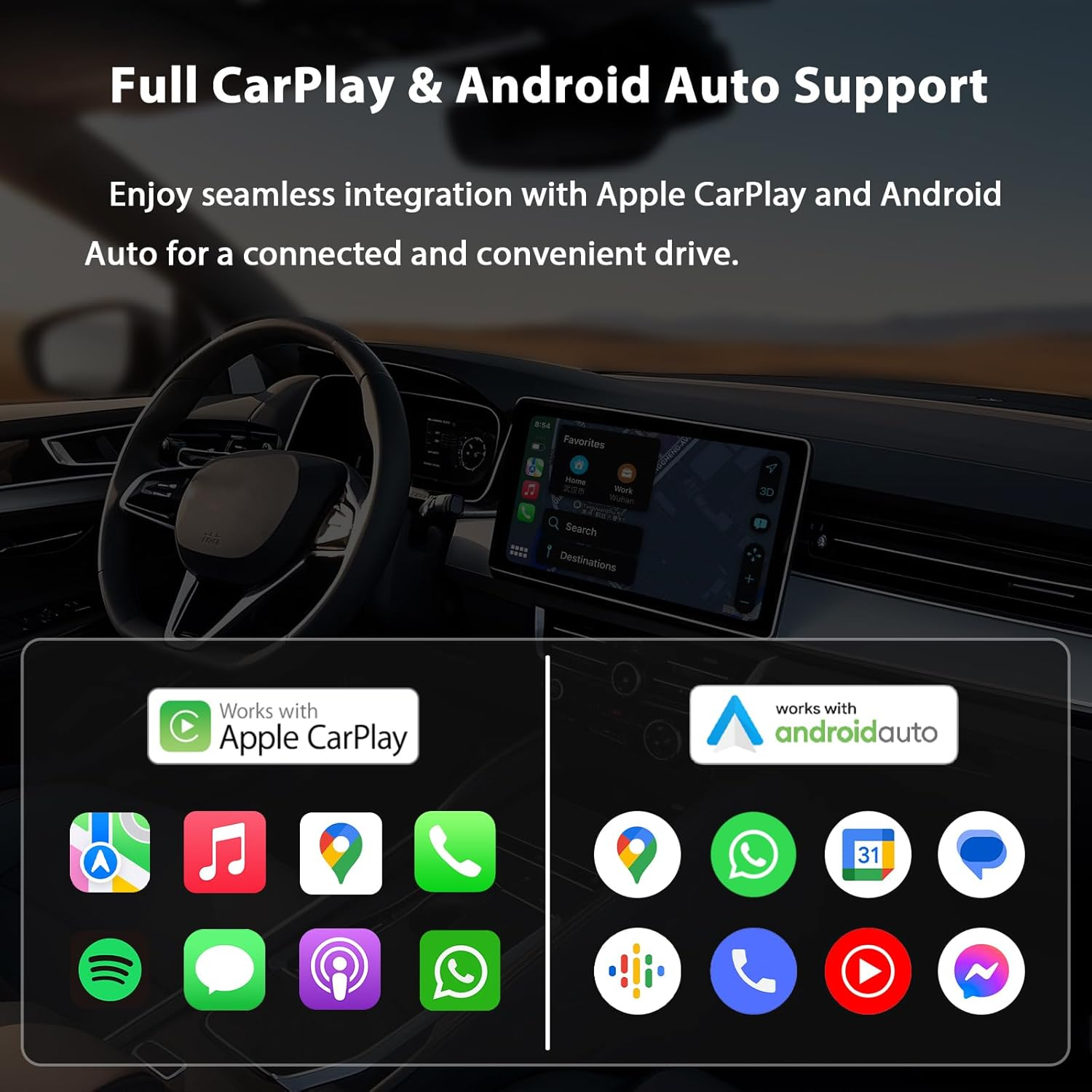 Sunweyer S21 Type-C Wireless Carplay & Android Auto Adapter - Plug & Play Dongle for Factory Wired Systems | Native Type-C Connector | Auto Connect | OTA Updates (Not for Bmw/Tesla)​