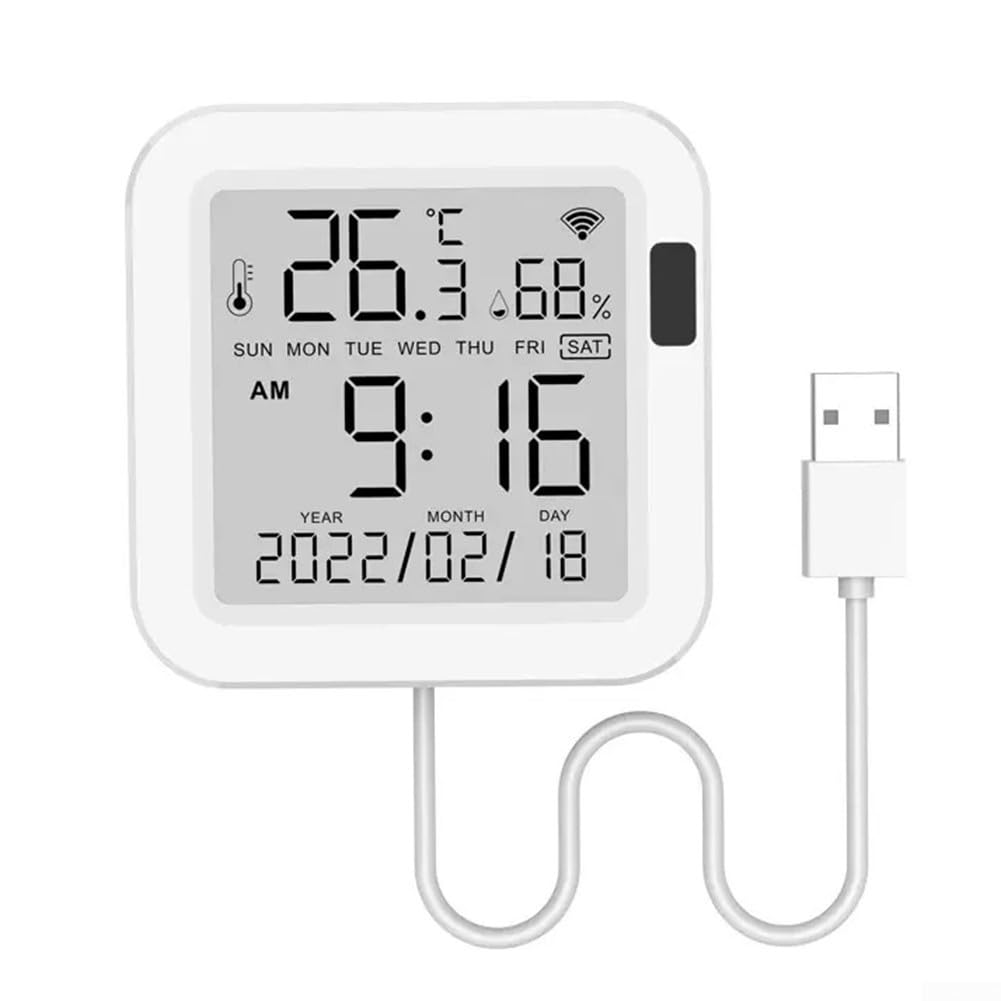 Smart Thermohygrometer Featuring 2 4Ghz WLAN Connection for Remote Indoor Temperature and Humidity Control via Smartphone App