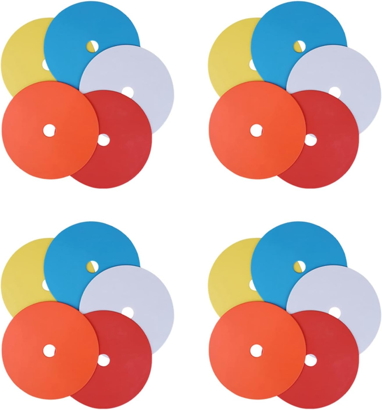 40Pack Flat Disc Markers Non- Spots Markers Football Basketball Sports Speed Agility Training Markers image number 1