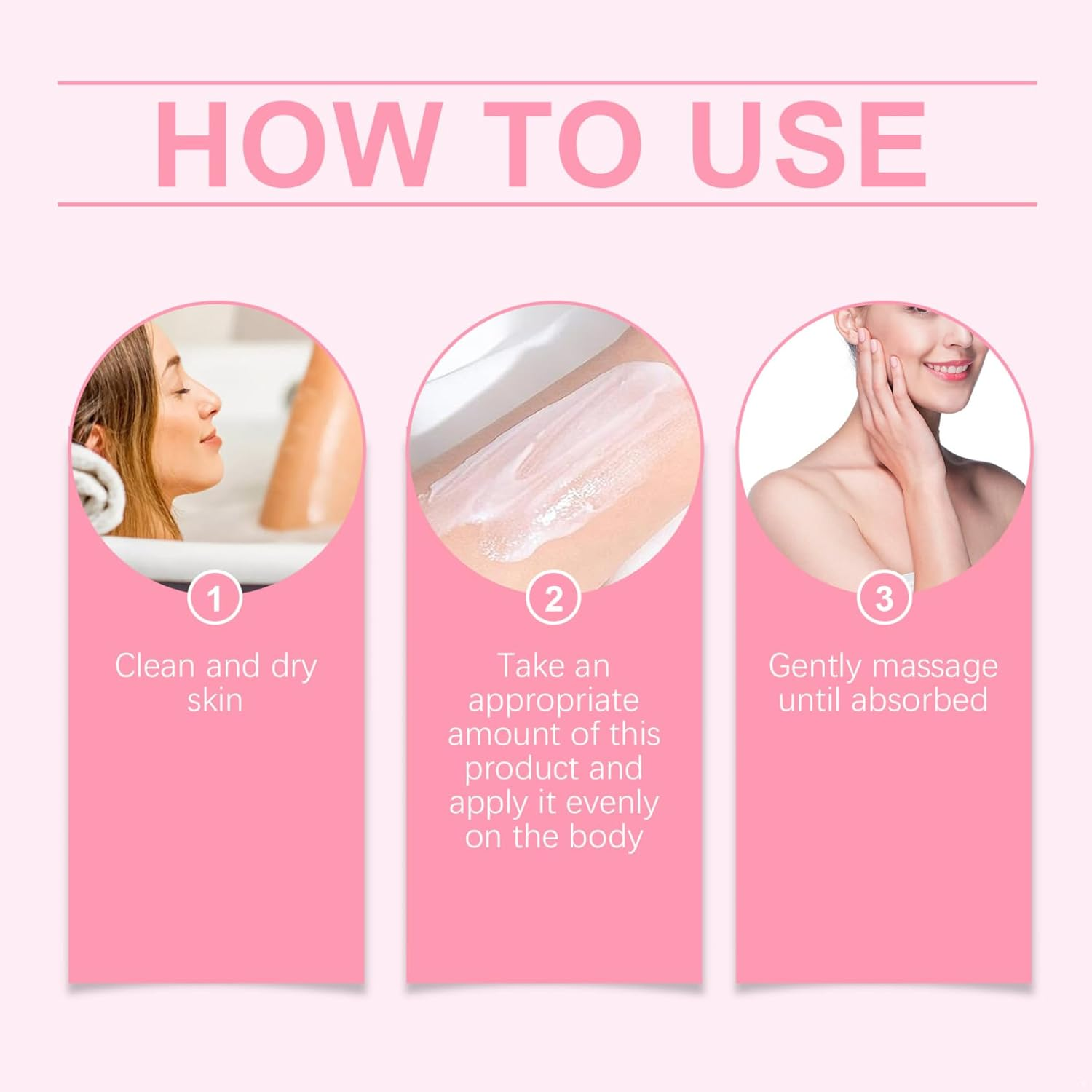 Jugaoge Refreshing Cherry Blossom Scented Body Wash Cream and Perfume Set 3 Piece Kit for Hydrated Skin Pink One Size image number 3