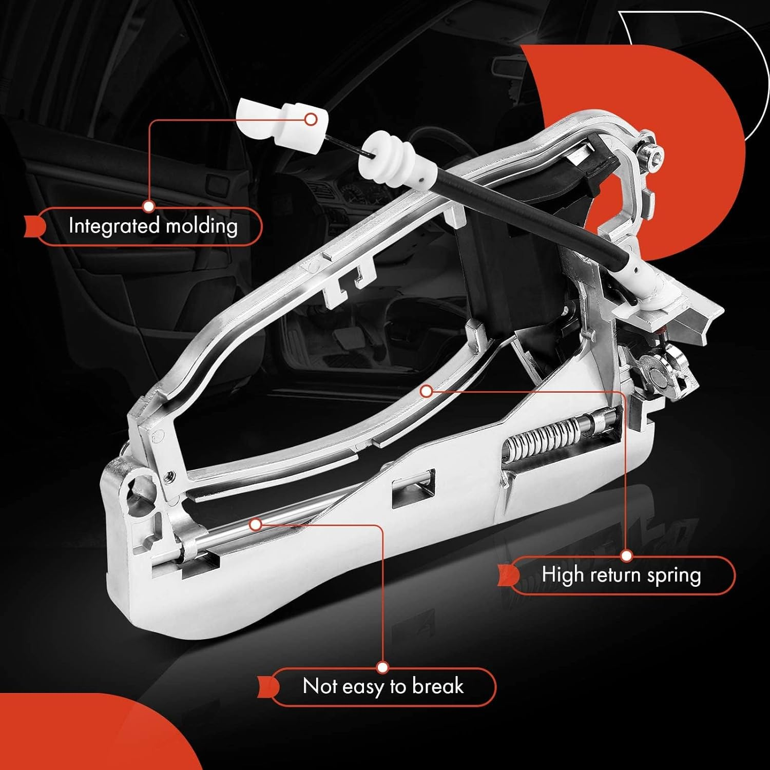 A-Premium outside Door Handle Carrier Compatible with BMW E53 X5 2000-2006, Front Left Driver Side, Replace# 51218243615 image number 1