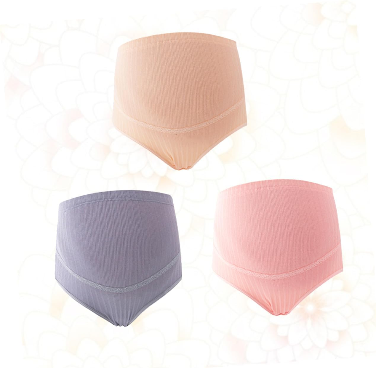 3Pcs High Waist Maternity Underwear Cotton Adjustable for Pregnant Women Tummy Control Underwear