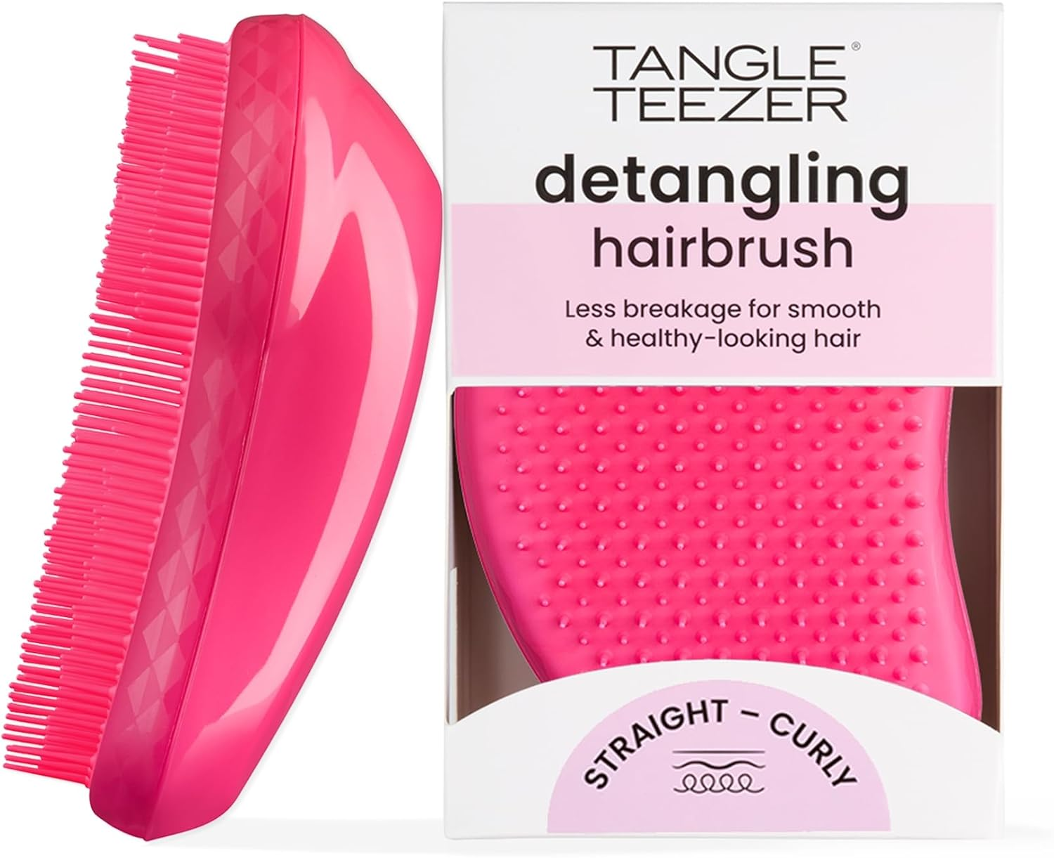 Tangle Teezer Original Detangler Brush, Dry & Wet Hairbrush for All Hair Types, Pink Fizz image number 1