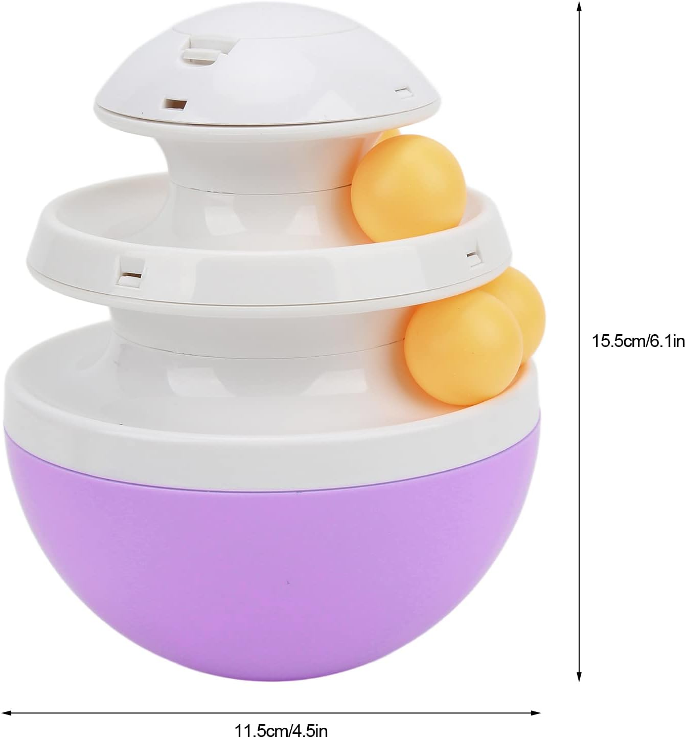 Cat Turntable Toys, Prevent Slip Track Adjustable Leakage Device Cat Leaky Food Ball, Interactive Kitten Fun Mental Physical Exercise Puzzle Toys for Cats Dogs (Purple) image number 2
