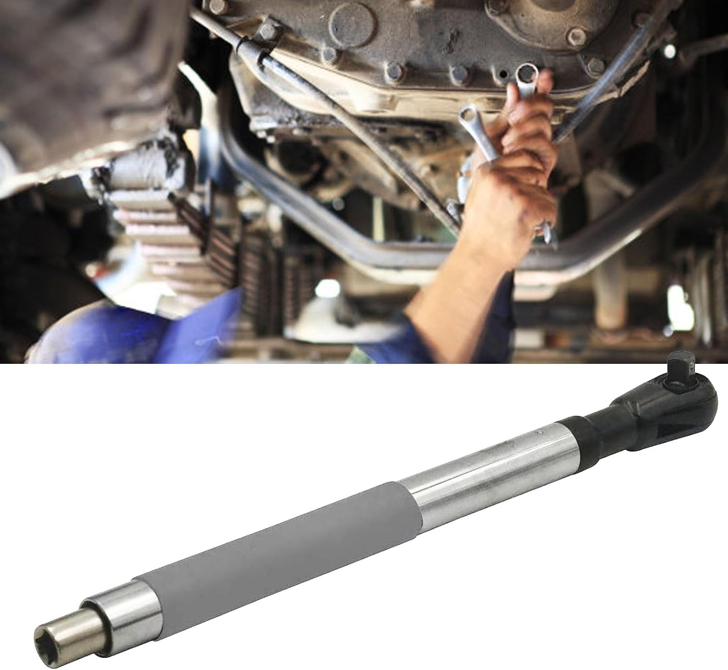 Jiawu Offset Extension Wrench Impact, 1/2" Electric Impact Ratchet Wrench for Tight Spaces Automotive Repairs, Chain Drive Wrench Extender, Compatible with 1/2" Sockets image number 2