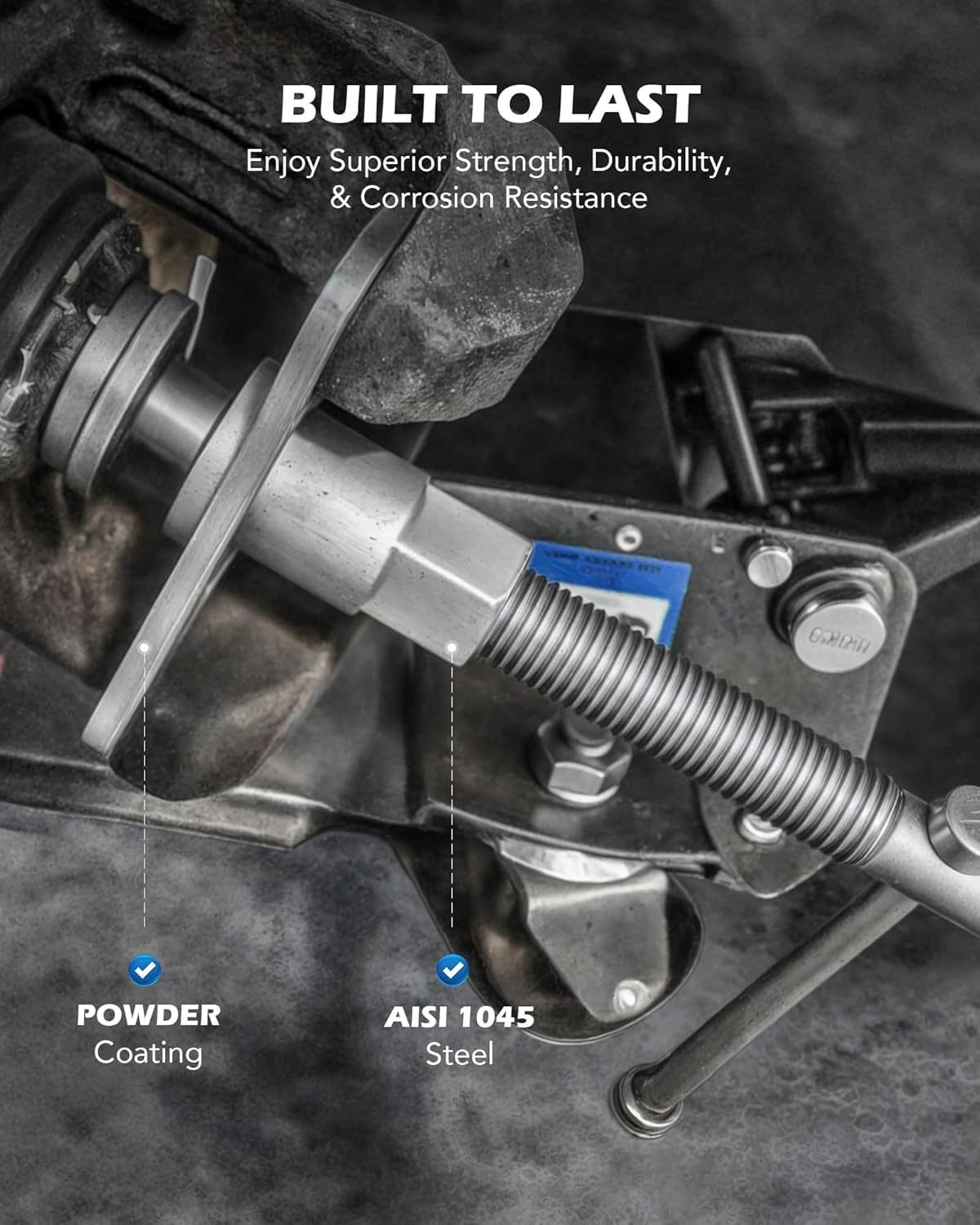 Huahong 22Pc Brake Caliper Tool Kit W/ 2 Hooks & Gloves - Disc Brake Piston Compressor Rewind Set for Brake Pad Replacement, Fits Most US/EU/JP Cars image number 2