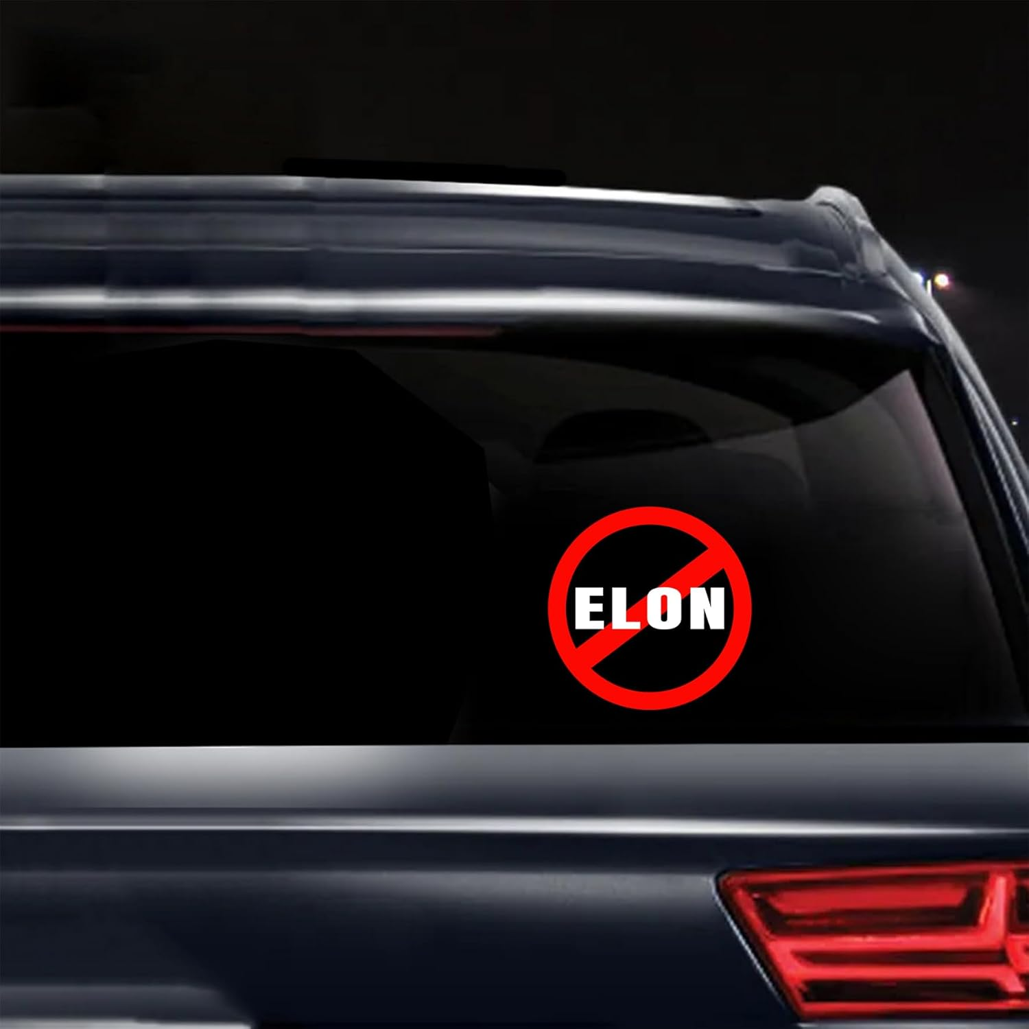 2 Pack anti Elon round NO Bumper Sticker Elon Was Crazy Sticker Funny Elon Musk Decal anti Elon Club Car Window Sticker 6In*6In (Round) - F Elon 10.8*3In image number 2