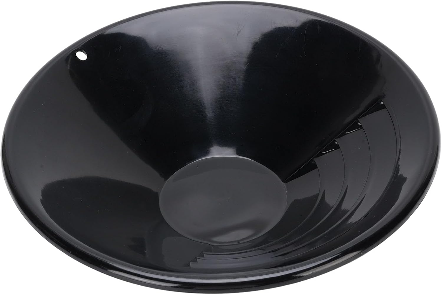 10 Inch Gold Panning Pan, Black Gold Pans for Easier Mining and Prospecting, ABS Lightweight Outdoor Gold Prospecting Collection Tool for Beginners and Experiments image number 2