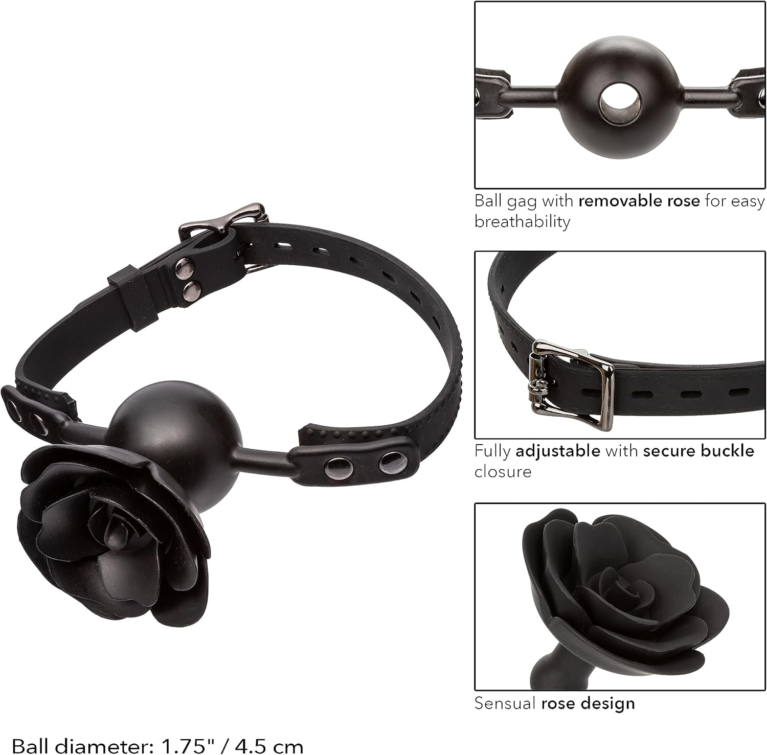 Forbidden Removable Rose Gag image number 4