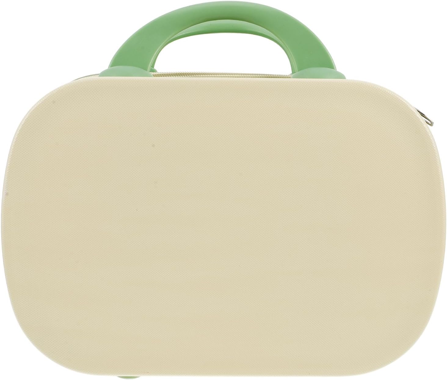 BAZEITFLOW Portable 14-Inch Hard Makeup Case Travel Cosmetic Organizer Box with Dual-Color Yellow and Green Design Lightweight Makeup Storage for Women image number 1