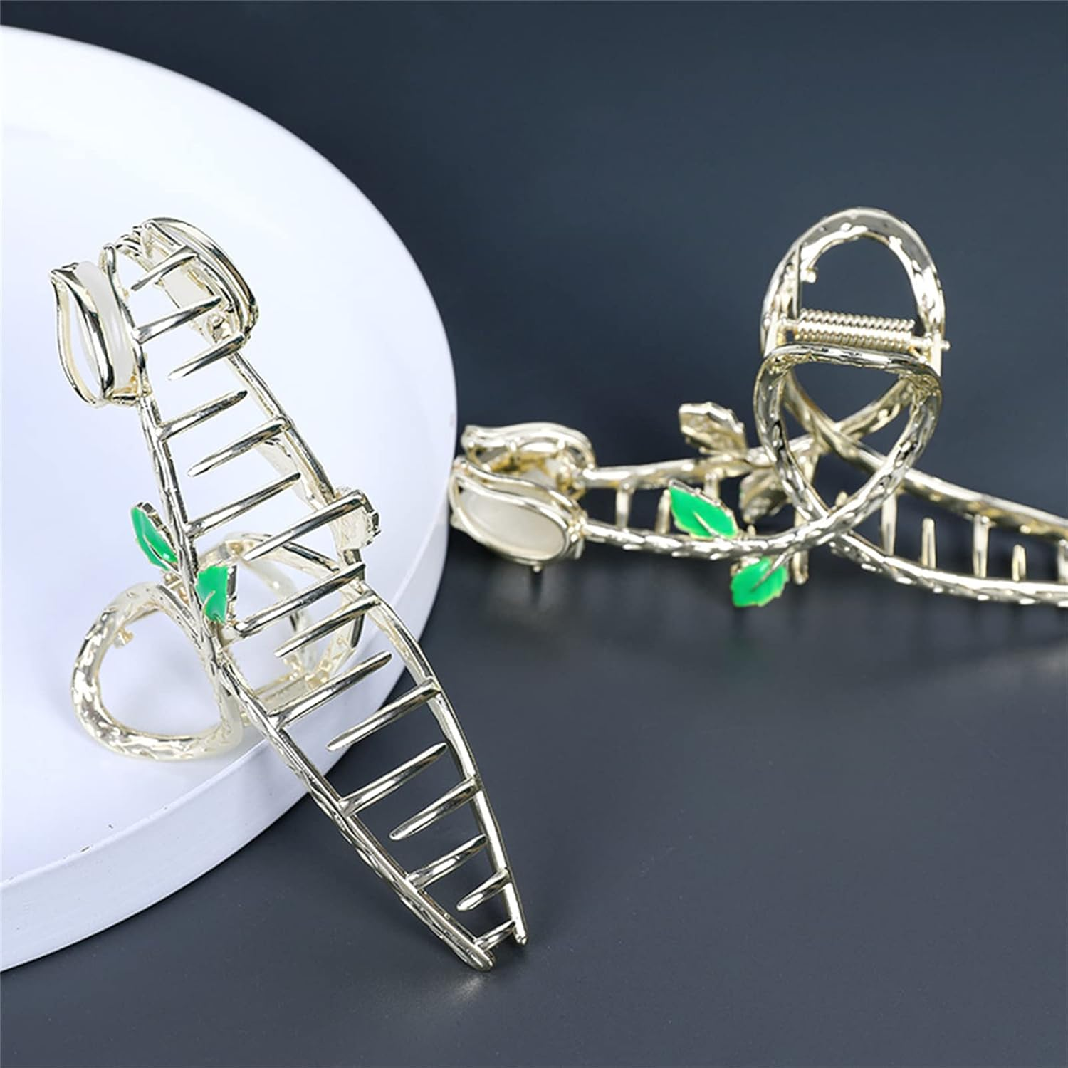 Hair Clips for Women, Cute Claw Clip, Creative Hair Accessories,Opal Tulip image number 4