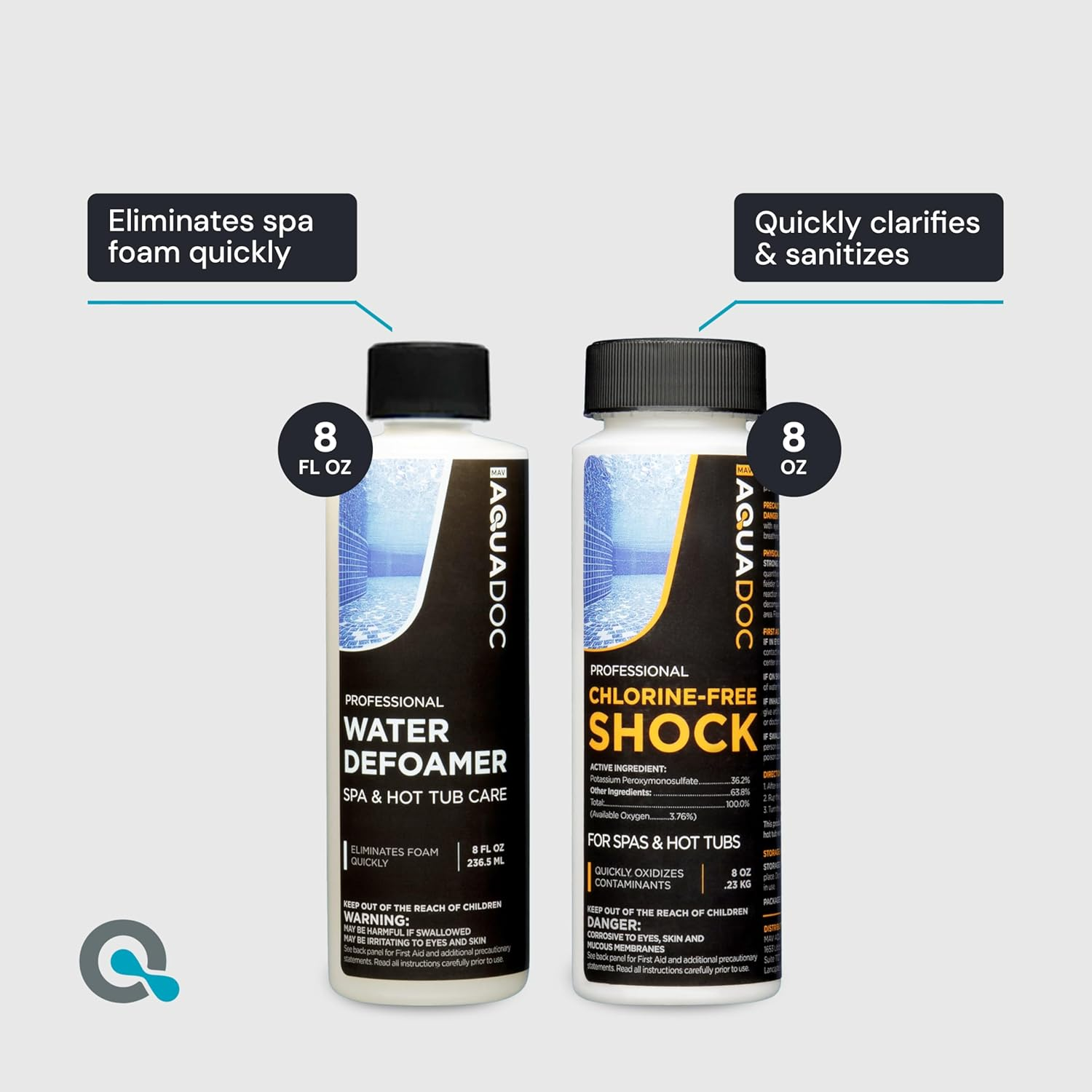 Aquadoc Bromine Hot Tub Starter Kit for Spas, Complete Spa Maintenance Kit with Bromine Tablets & Complete Hot Tub Chemicals Starter Kit with All Spa Chemicals for Hot Tub Kit for Ph Water Balance image number 1