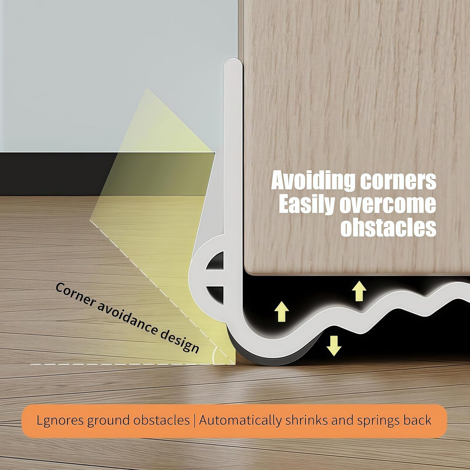 LAYOMI New Upgrade under Door Draft Stopper 39" - Double-Sided Mute Door Seam Seal Strip for Soundproofing and Noise Blocking (Black, for Door Thickness 3.5-5.5 Cm) image number 1