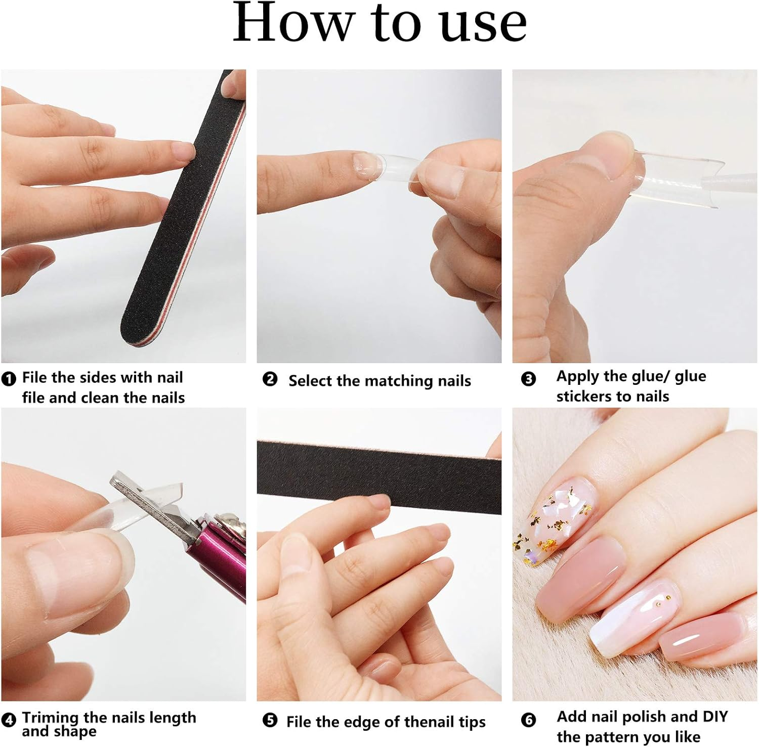 16 Pcs Nail Glues Set,10 PCS Nail Glue for Acrylic Nails,Adhesive Super Bond for Fake Nails,1 Nail Clipper Cutter for Fake Nails,5 Double Sided Emery Nail Files,Nails Manicure Salon Nail Art DIY image number 2