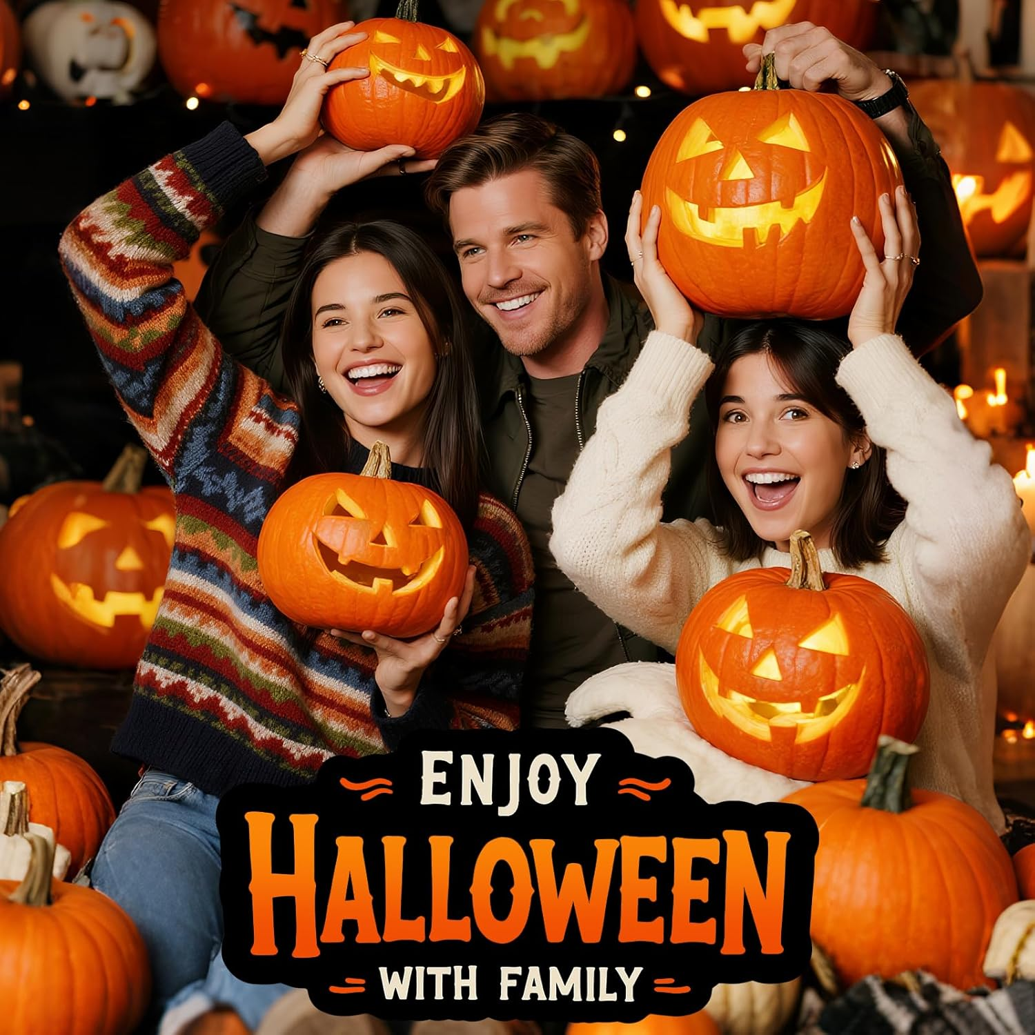 Ninonly 26PCS Halloween Pumpkin Carving Kit, Halloween Pumpkin Carving Set with 24 PCS Stainless Steel Pumpkin Carving Knife Stencils & 2 Carving Tools, Carving Tools Kit for Halloween Decoration image number 1