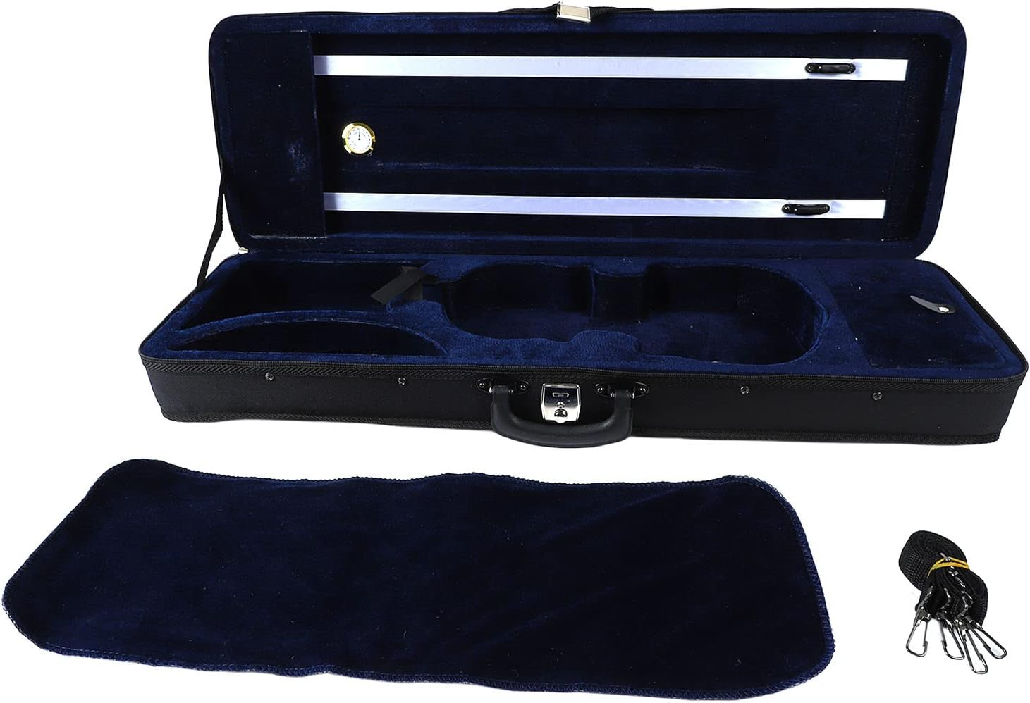 4/4 Violin Case, Violin Protective Case Oblong Shape Large Black Space Waterproof for Musical Instrument Storage image number 4