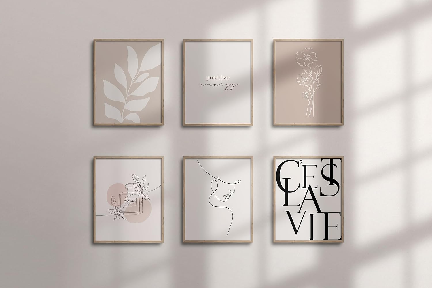 Twodays Vanilla Girl Room Decor, Clean Girl Aesthetic Wall Art, Boho Beige Posters for Bedroom, Minimalist Cream Prints, Abstract Brown Pictures for Girls.(8" X 10", Set of 6, UNFRAMED) image number 7