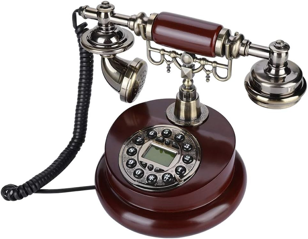 Antique Telephone, Retro Rotary Landline Phone Vintage Rotary Phone Retro Style Telephone Vintage Phone for Home Cafe Library Office Desk Decoration image number 4