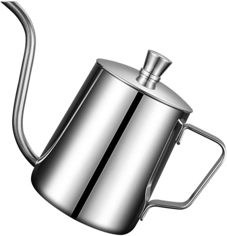 HEANUJJ Stainless Steel Mini Coffee Pot with Lid Polished Household Water Kettle for Home Office and Tea Use Fine Workmanship and Practical Design image number 5