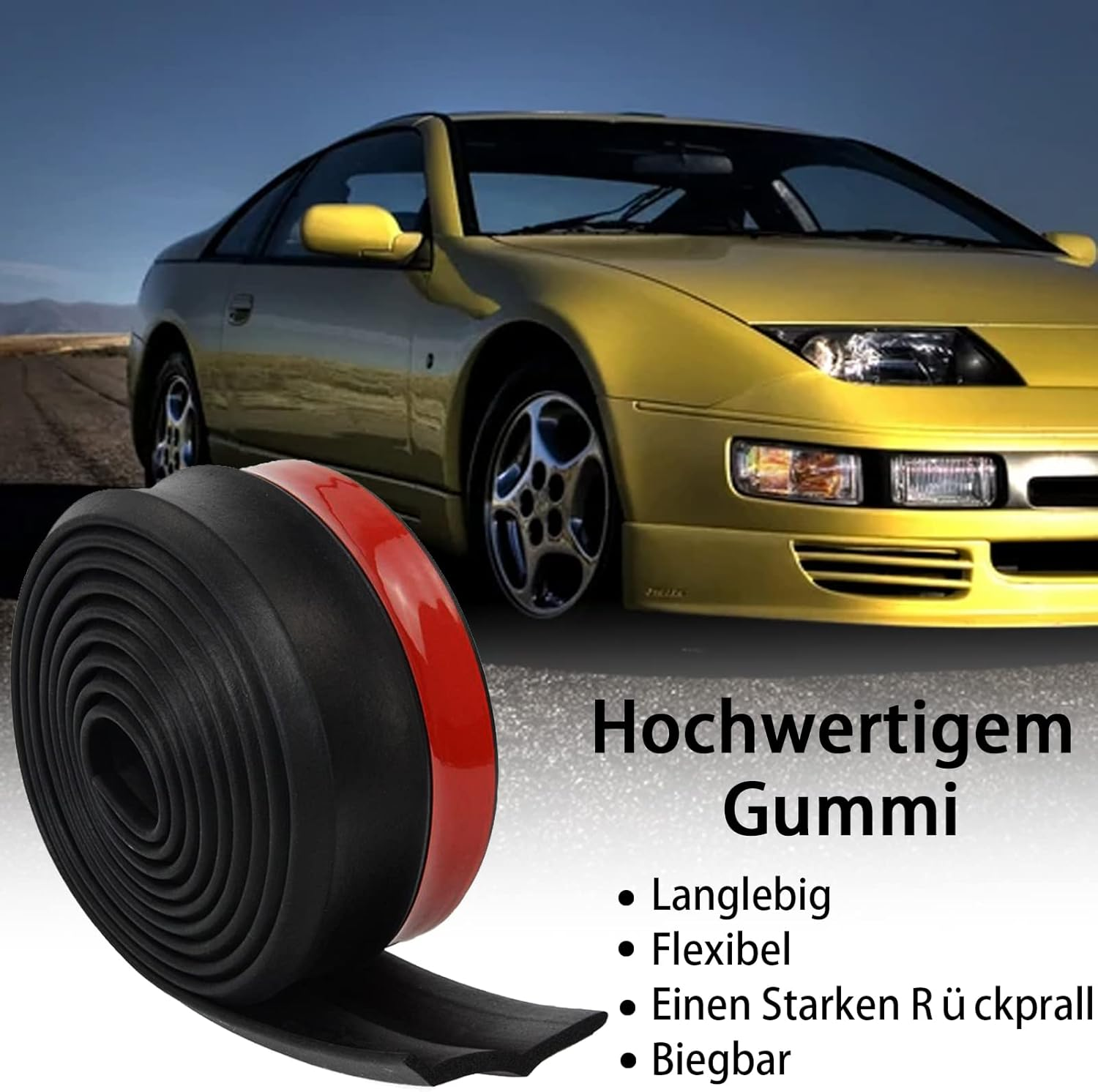 Front Spoiler Lip Original Universal Car Spoiler Lip Splitter 2.5 M Protection for Gluing Body Skirt Protector for Cars Trucks SUV image number 3