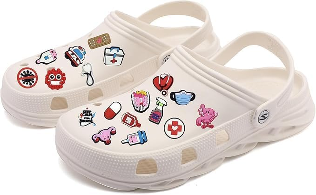 25Pcs Shoe Badges, Cartoon Doctor Nurse Decorations for Clogs, Medical Charm for Children Slippers, Nurse Medicine Shoe Pendant for Teens Women Men, Polyvinyl Chloride image number 2