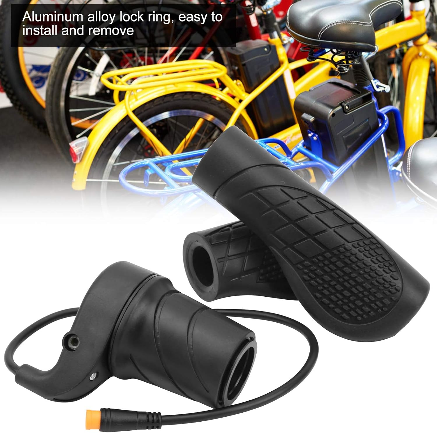 Electric Throttle, Half Twist Throttle Handlebar Grip Twist Speed Throttle E Bike Half Twist Throttle for Electric Bike Bike Scooter Turn Handle Modified Part Waterproof Joint 20X
