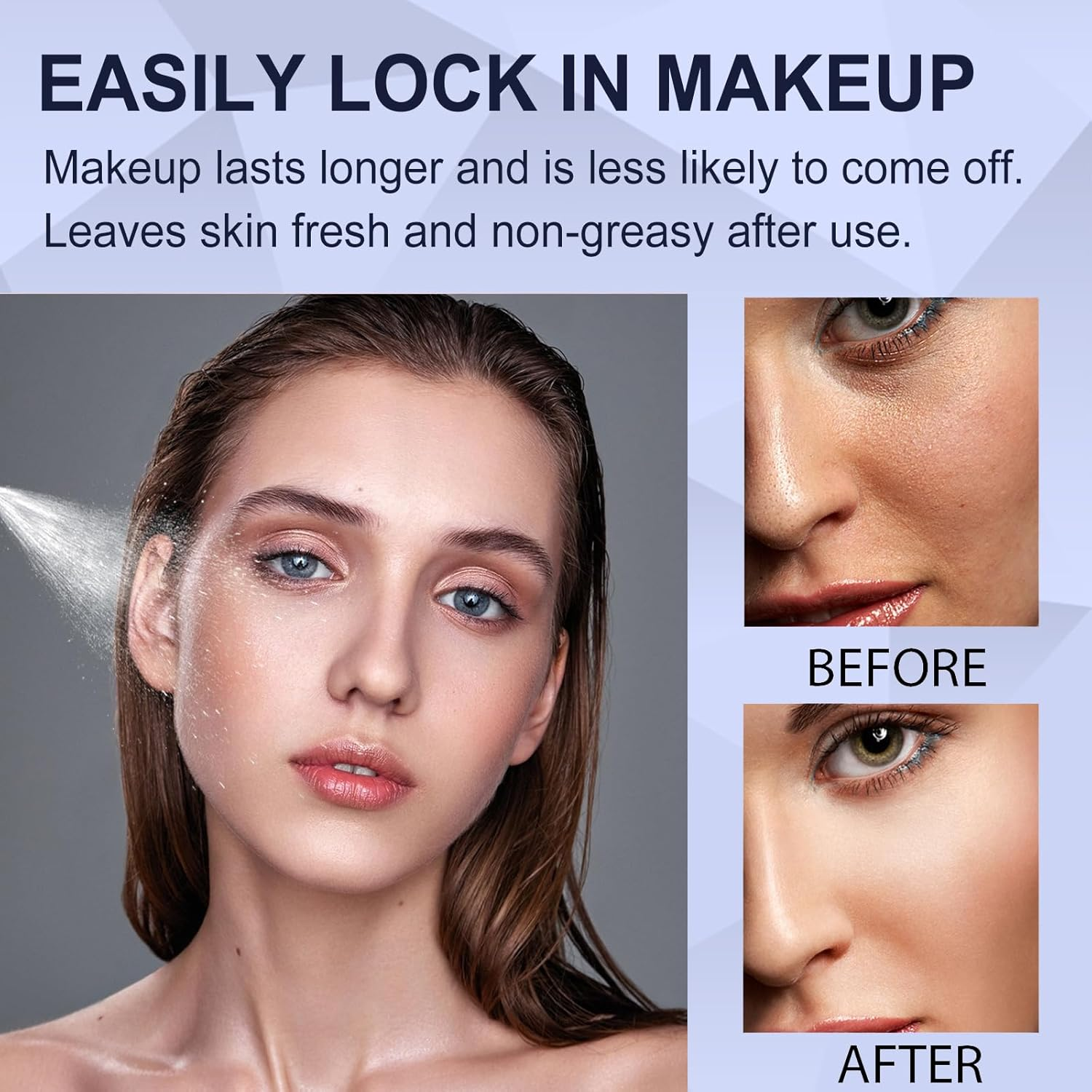 Makeup Setting Spray Lightweight Waterproof Waterproof Sweatproof Not Easy to Take off Makeup Halo Makeup Oil Control Refreshing Holding Spray image number 2