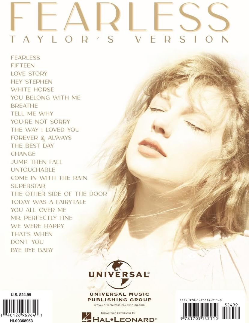 Hal Leonard Taylor Swift Fearless Songbook (Taylor'S Version) image number 3
