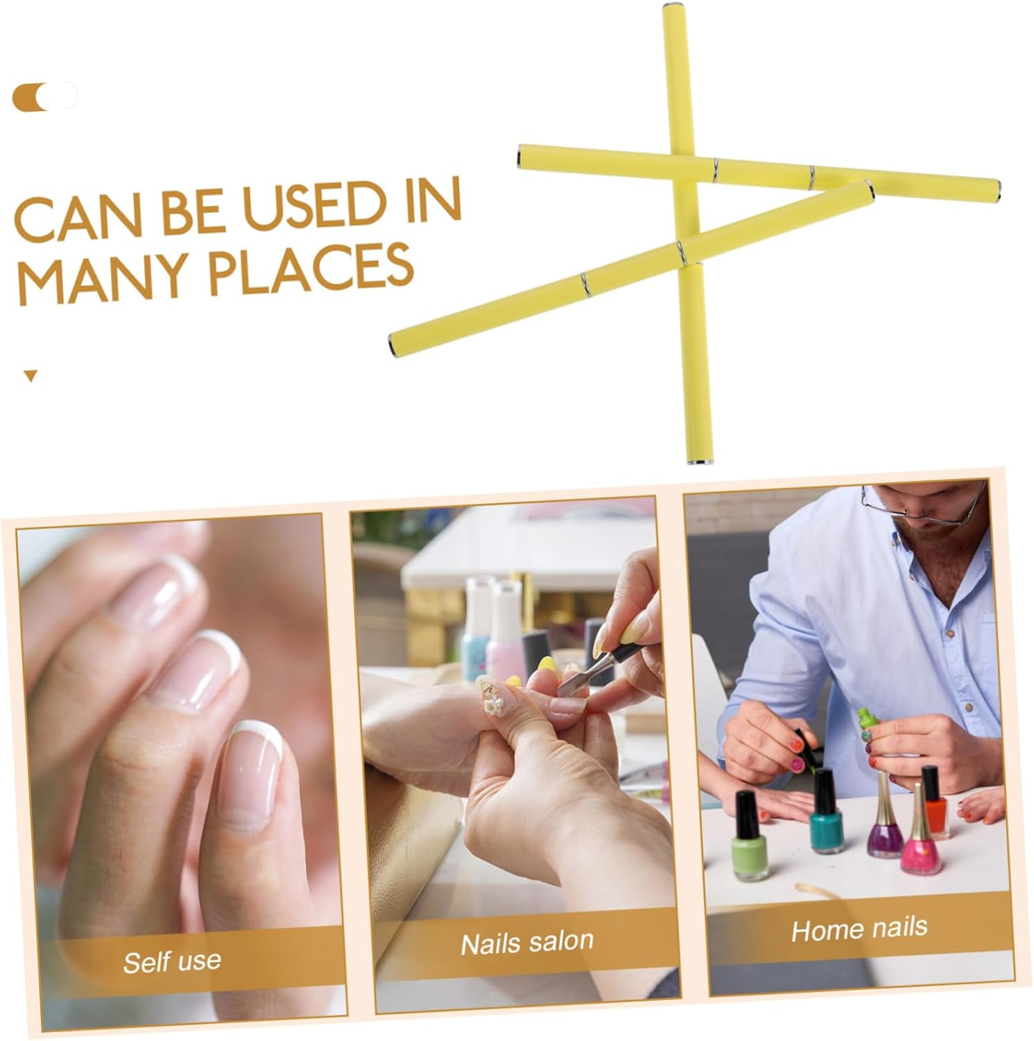 SOESFOUFU 3Pcs Dual Ended Nail Art Brushes Fine Liner and Sculpting Pens for Precise Line Drawing Gradient Effects and Complex Manicure Designs Professional Nail Art Tool for DIY and Salon - White image number 6