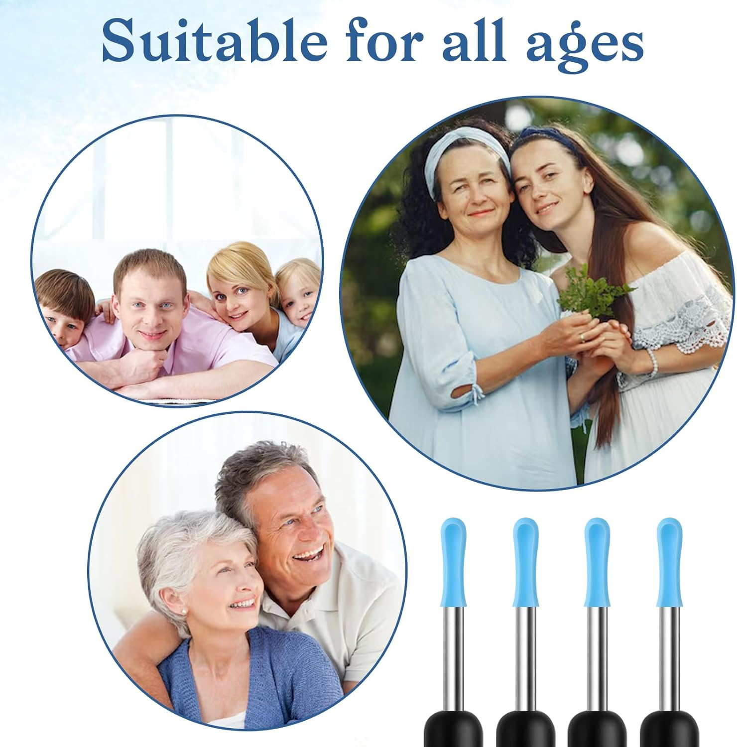 Ear Wax Removal Replacement Tips for Ear Camera 30Pcs Ear Spoons Tips for Wet Dry Ear Wax Cleaning Ear Spoon Accessories Set Reusable Silicone Soft Cleaning Reuse Cap for Teens Adults image number 5