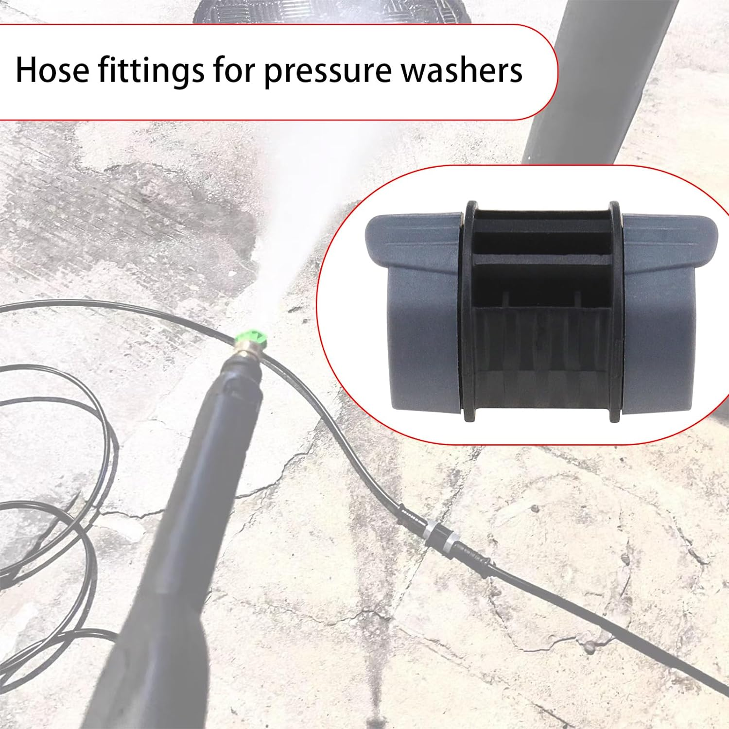 High Pressure Washer Hose Extension Fittings,Compatible with Karcher K1/K2/K3/K4/K5/K6/K7 Pressure Washer Hose Connector Adapter Maximum Pressure 160 Bar image number 3