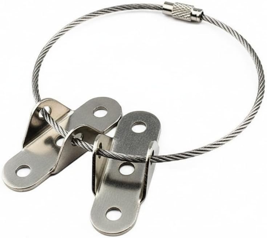 Furniture Safety Anchor, Baby Proofing Wall Anchor, Durable Metal Furniture Straps for Earthquake and Anti-Tip, Compatible with Cabinets, Wardrobes, Drawers, and Bookshelves, Easy Installation, 10 Pcs - Ruibex image number 1