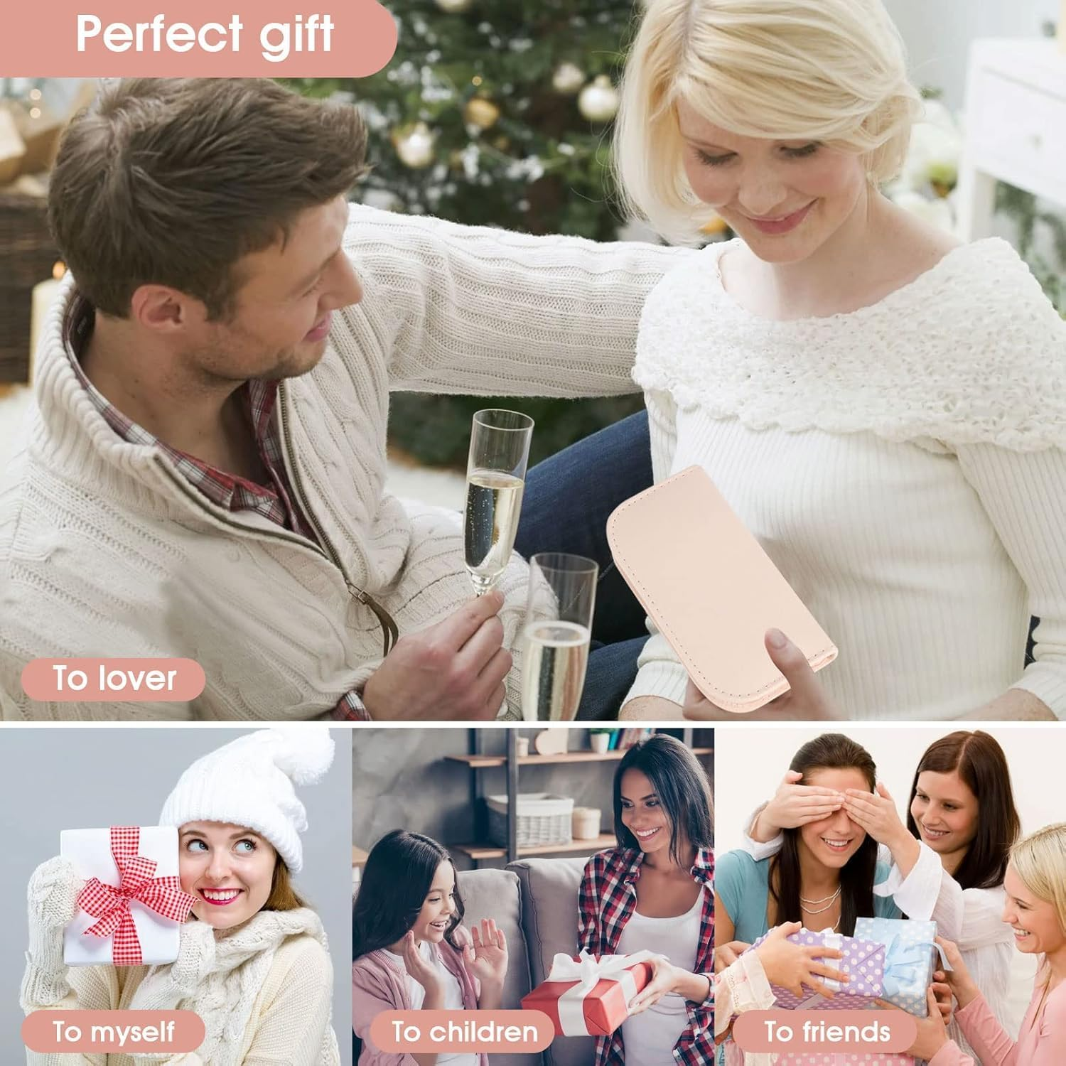 Nail Clippers and Beauty Tool Portable Set, Rose Gold Martensitic Stainless Steel Manicure Set 12 in 1, with Pink Leather Bag, Suitable for Home, Workplace, Outdoor Travel, Gift Giving, Beauty Salon. image number 1