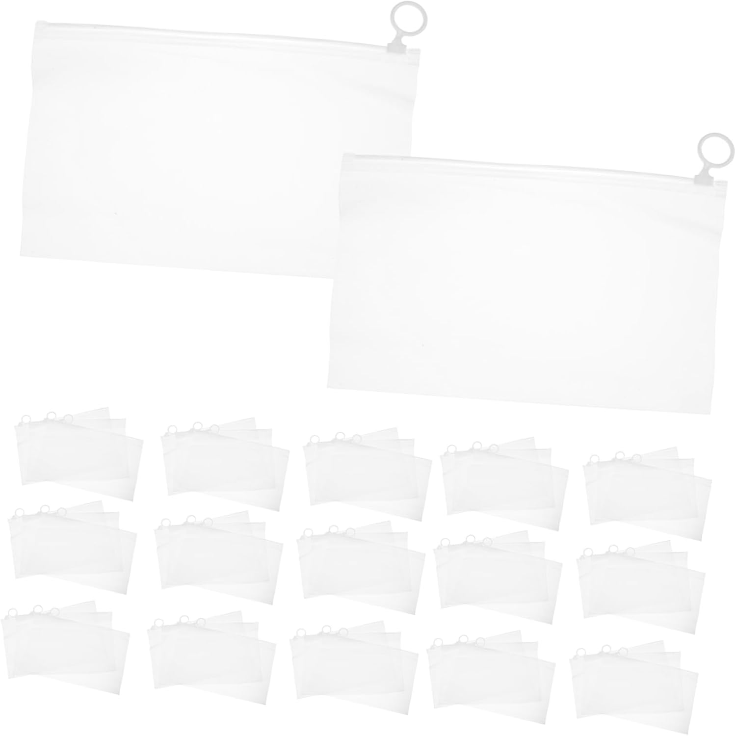 Hohopeti 50Pcs Small Zippered Makeup Bags for Women Frosted Pouches for Organizing Cosmetics and Underwear Lightweight Travel Friendly Design for Quick Access and Stylish Storage image number 6