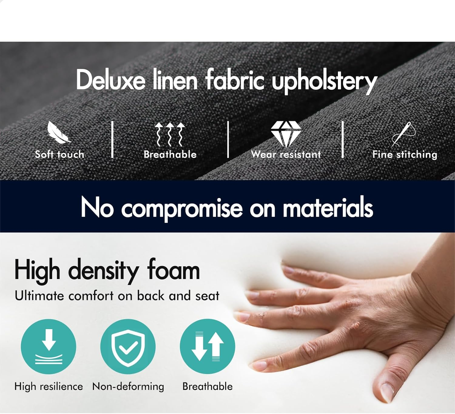 ALFORDSON Criss Cross Desk Chair with Ottoman Stool Pax Series, Cross Leg Office Chair with Mid-Back, Tilt, Height Adjust and Swivel, Armless Ergonomic Gaming Chair, 180Kg Capacity, Fabric Beige image number 6