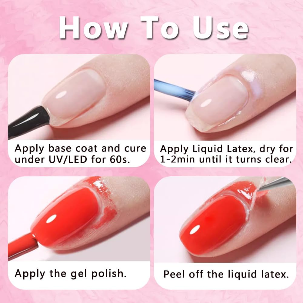 15Ml Liquid Latex Tape Peel Off, Nail Cuticle Guard Skin Barrier Protector for Home DIY Nail Art Salon image number 2