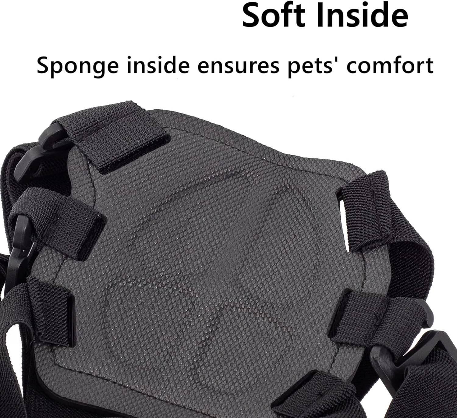 Dog Harness Mount for Gopro, Soft and Adjustable Dog Harness Vest with 2 Mouting Base Pet Chest and Back Fixation for Gopro Hero All Models, Suitable for Small Medium Large Dogs image number 4